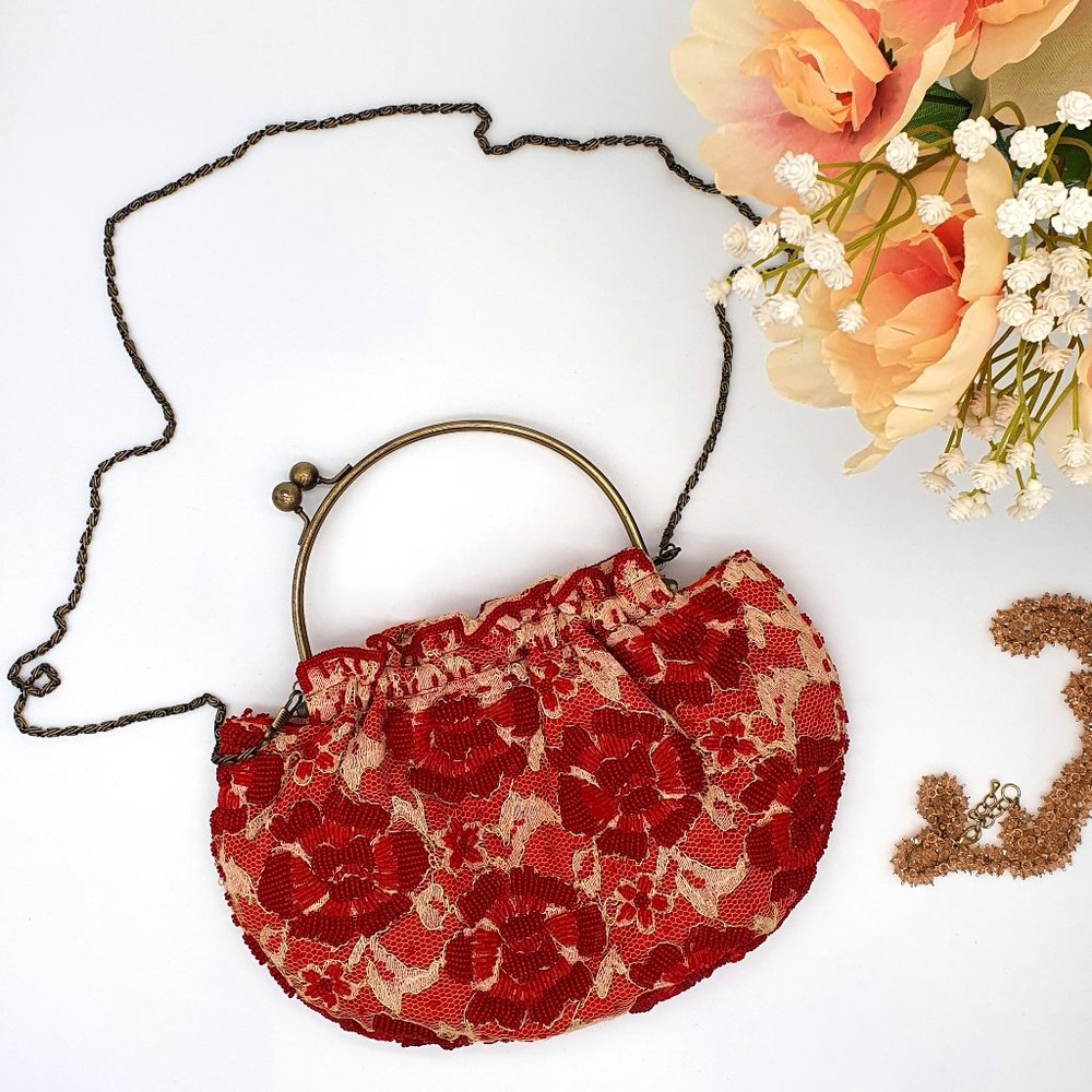 💜 Vintage Beaded Bag